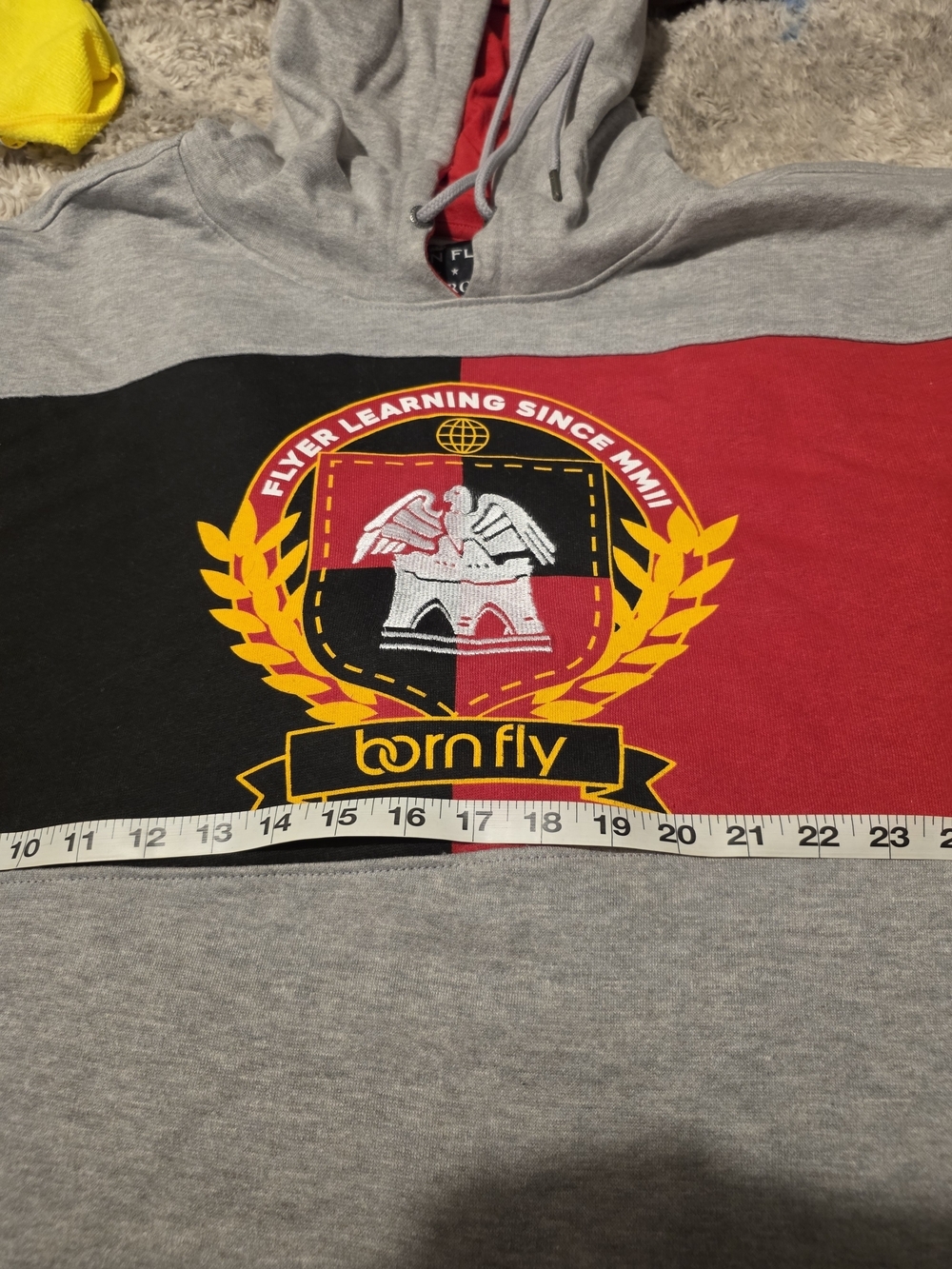 NWT Born Fly "Flyer Learning" Colorblock Hoodie – Size 5XL Mens